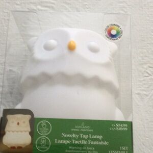Ashland White Owl Novelty Tap Lamp